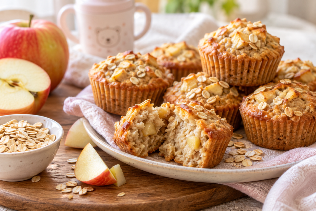 Almás-zabos muffin babáknak