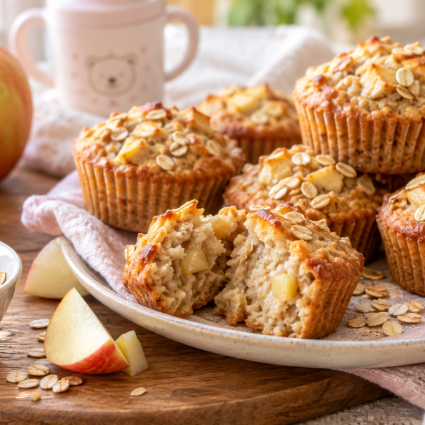 Almás-zabos muffin babáknak 8 hónapos kortól