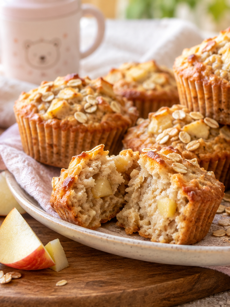 Almás-zabos muffin babáknak 8 hónapos kortól